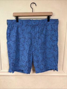 Ralph Lauren Golf Classic-Fit Performance Stretch Happy Crab Shorts, Blue (35)